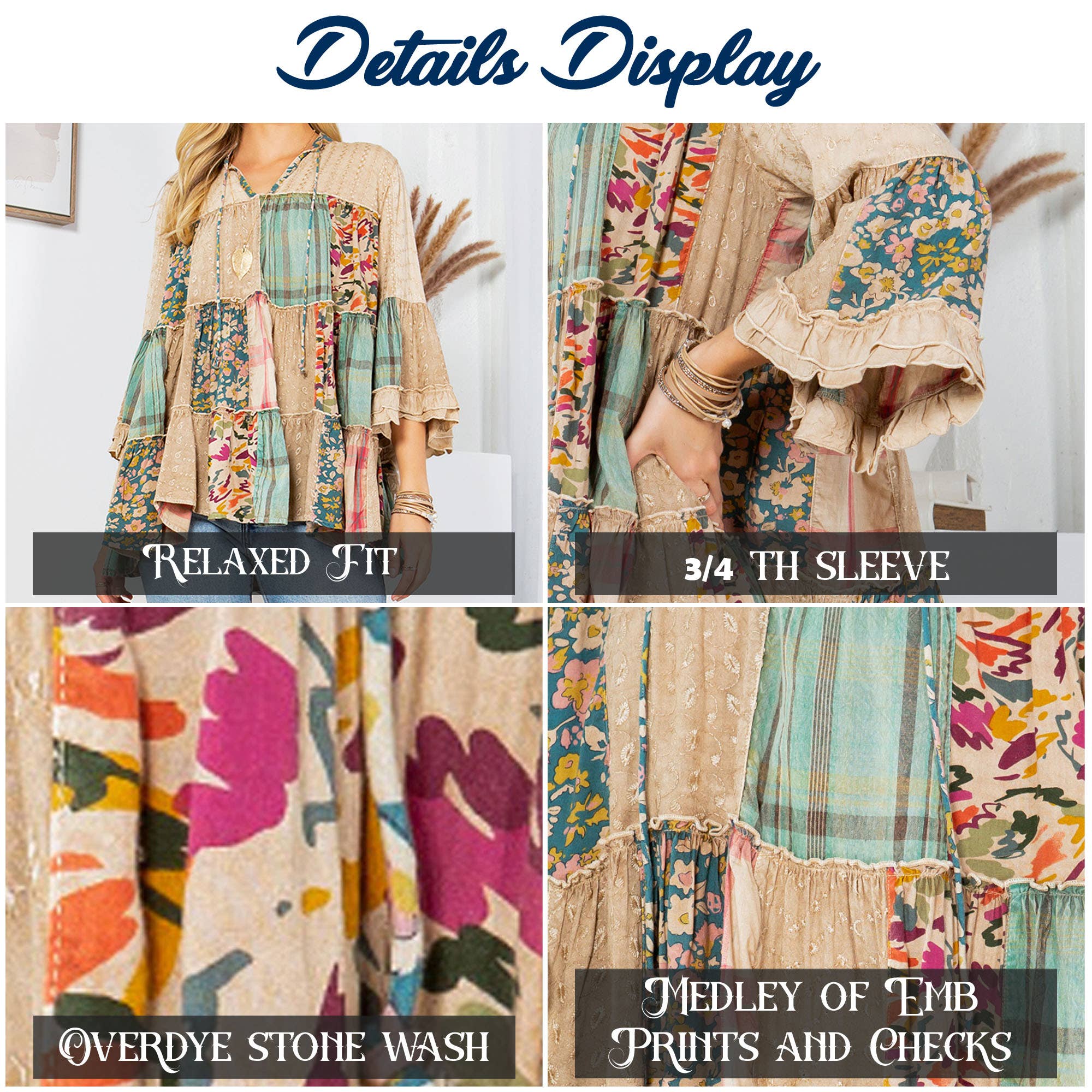 Young Threads - Artistic Fusion: Overdyed Jhabla Top With  Rayon Embroidery