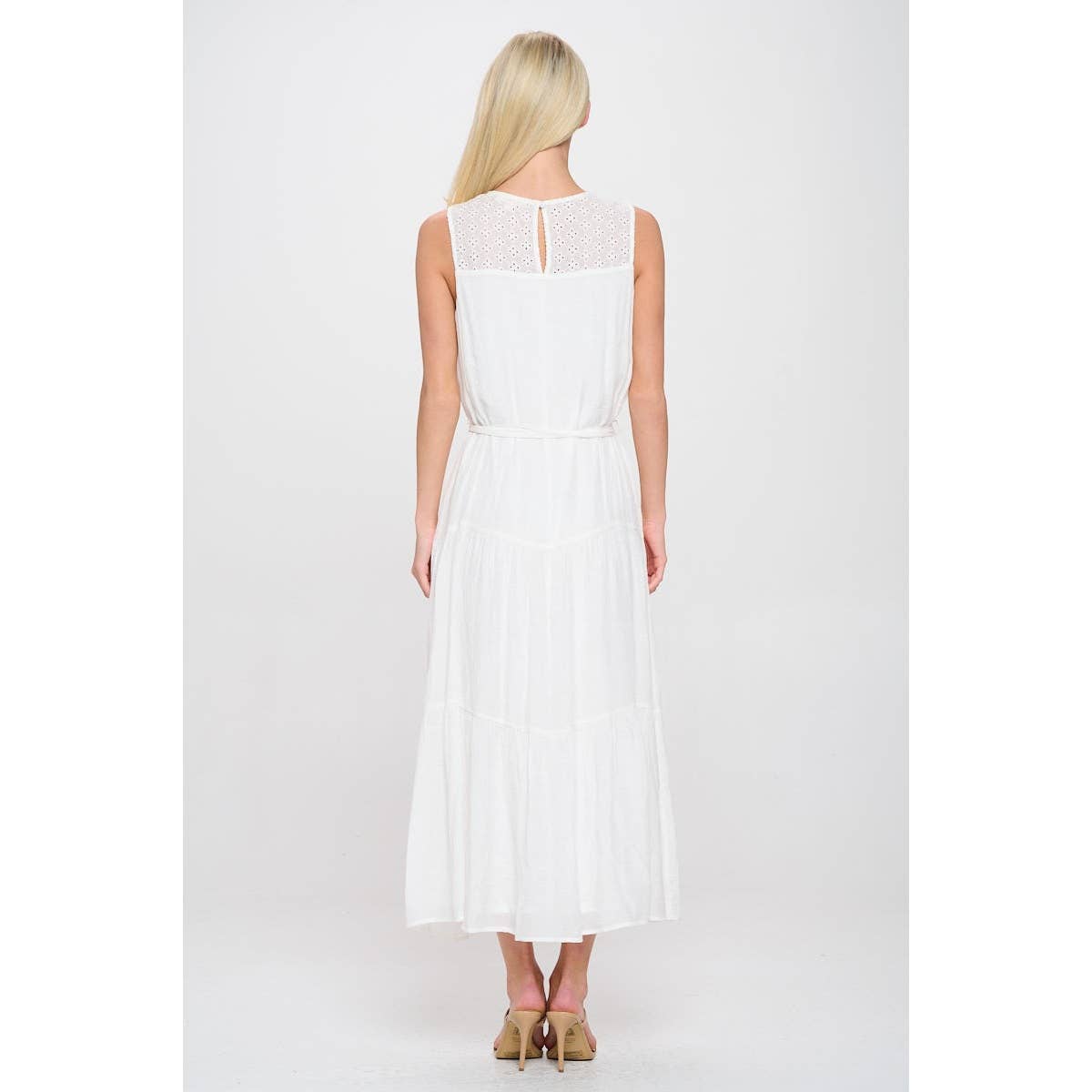 Perseption - SLEEVELESS SELF TIE BOHEMIAN MAXI DRESS