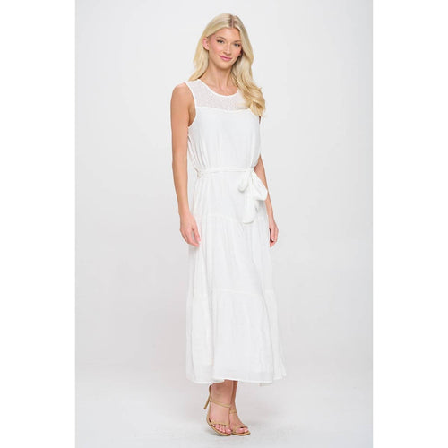 Perseption - SLEEVELESS SELF TIE BOHEMIAN MAXI DRESS