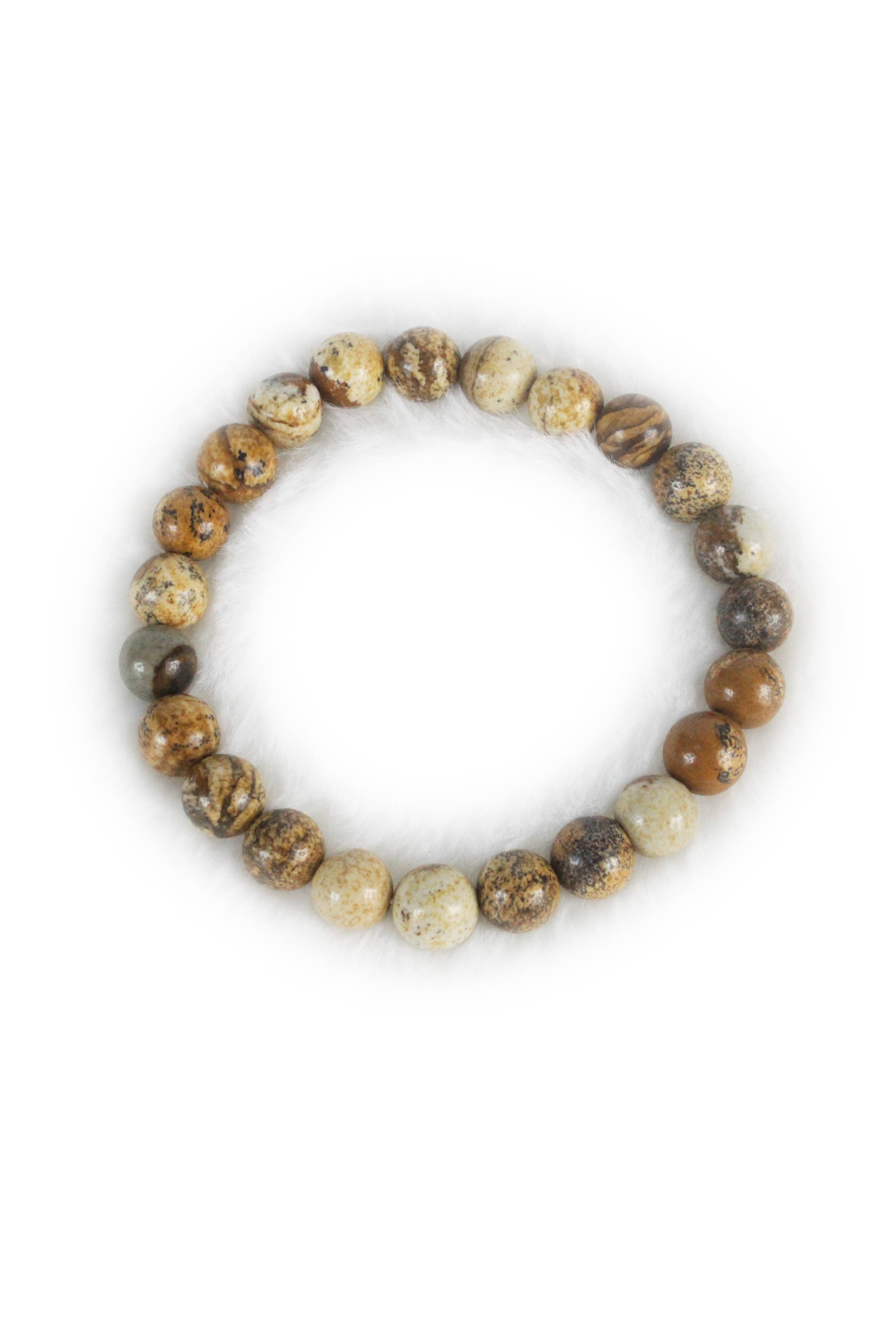 Ole - Picture Jasper Stone Bracelet B1588-GLOSS