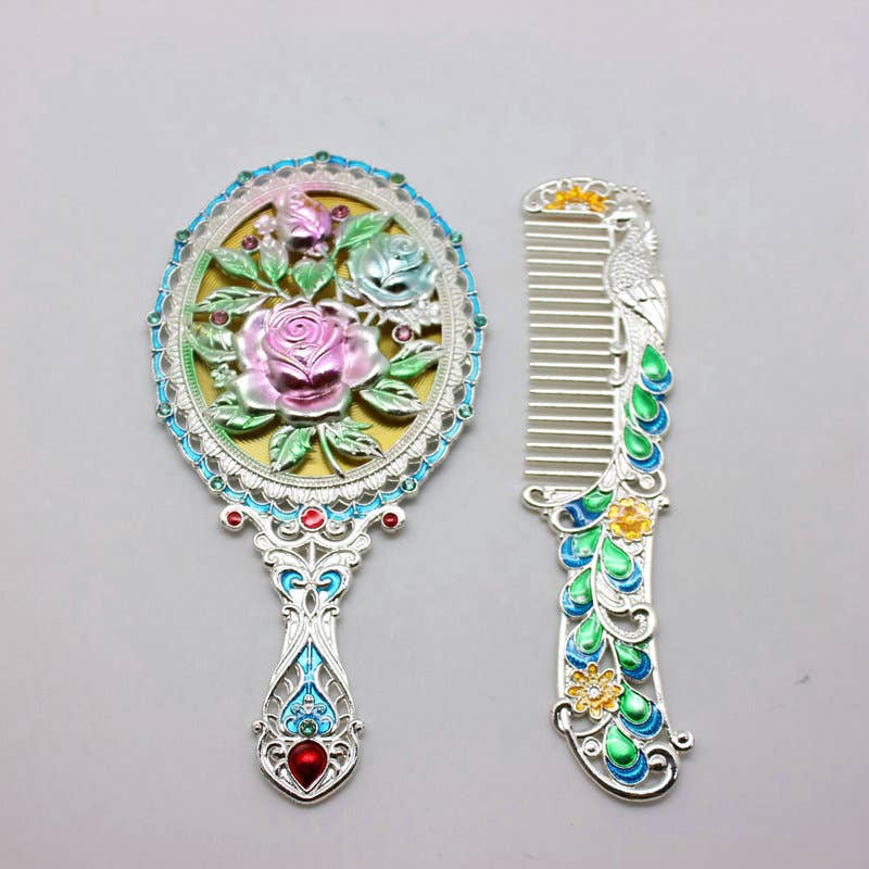 Ole - Small Size Rose Alloy Mirror Set