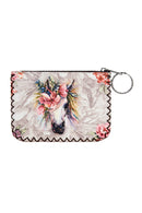 Ole - Floral Horse Printed Coin Purse HB0665 - NO.49WH