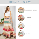 Young Threads - Vintage Vibes: Crinkled Tiered Skirt With Mixed Cotton Dobby