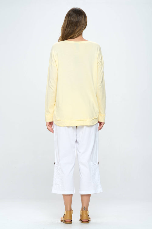 Focus Fashion - Relaxed Long Sleeve T-Shirt Supima Cotton -SC142