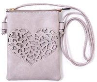 Shine Mark Accessories - Purple - Heart Cut Crossbody Cellphone Bags