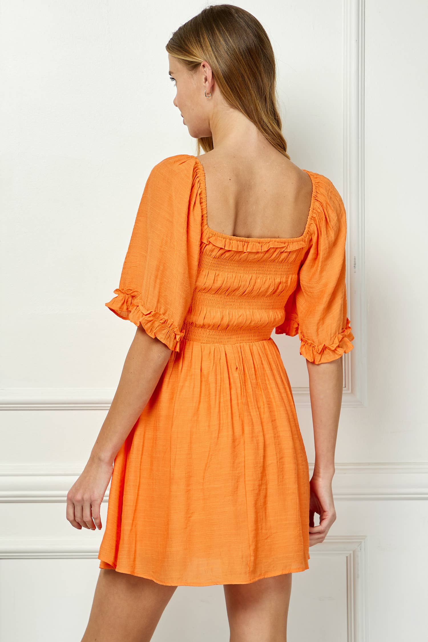 Winslow Collection - SWEET SQUARE NECK FLUTTER DRESS