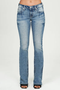 Miss Me - M9534BV- 32" MID RISE BOOTCUT JEANS