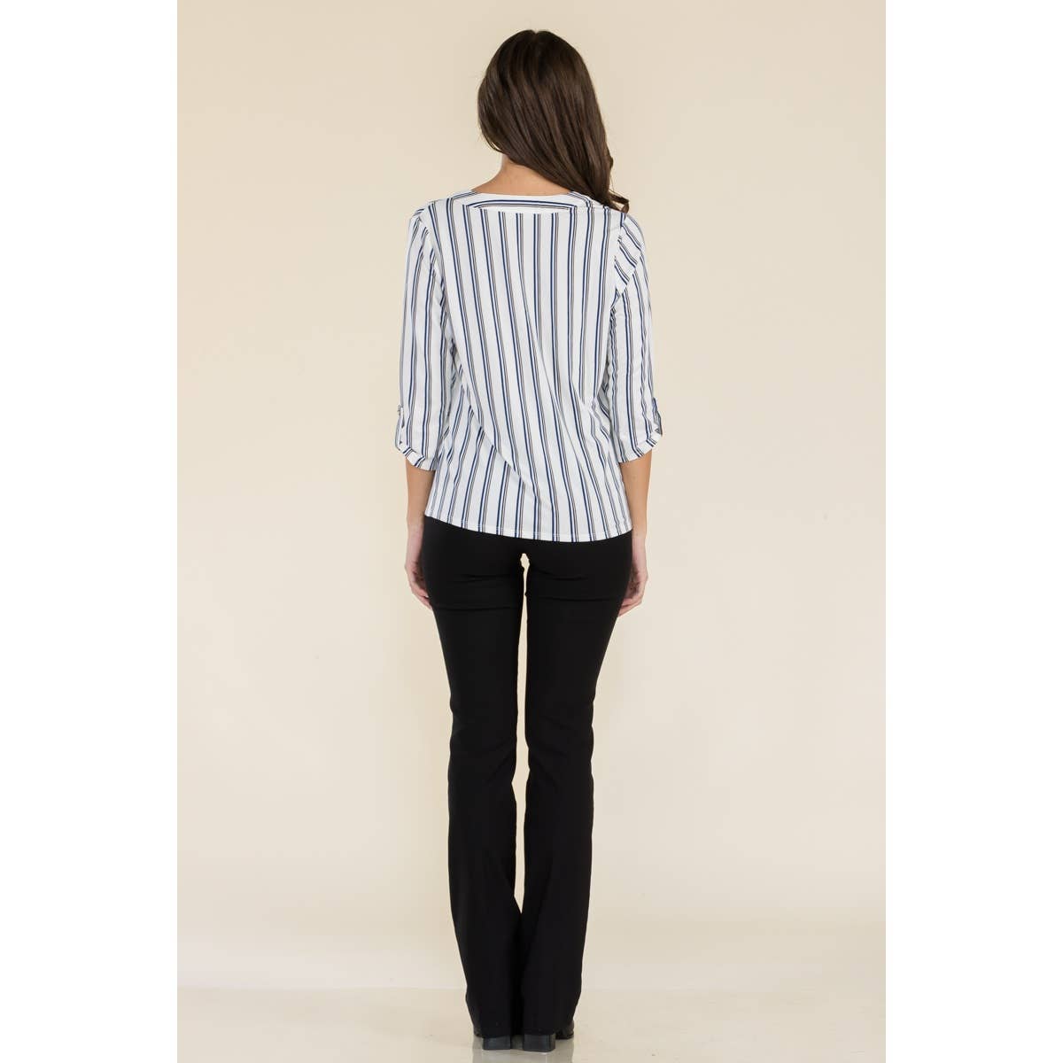 Perseption - FLAT BUTTON FULL PLACKET MANDERINE SHIRT