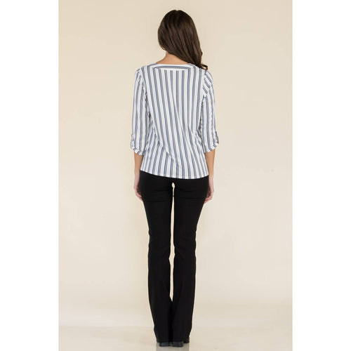 Perseption - FLAT BUTTON FULL PLACKET MANDERINE SHIRT
