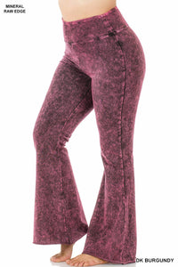 42POPS - ",..._ SI-19553 PLUS SIZE MINERAL WASHED Yoga pants