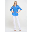 Perseption - FLAP POCKET BUTTON DOWN FRONT BOYFRIEND SHIRT