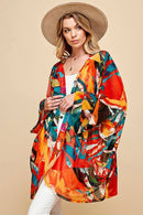 Shopin LA - SG21051P - PLUS SIZE DRAPPED MESH SUMMER MIDI KIMONO