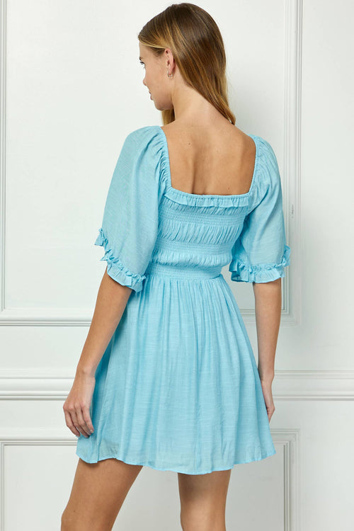 Winslow Collection - SWEET SQUARE NECK FLUTTER DRESS