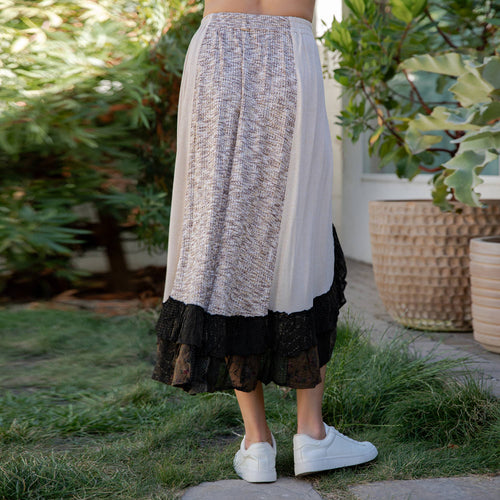 Young Threads - Bohoemian Mid-Length Skirt with Rayon Print (New Color) SK23162