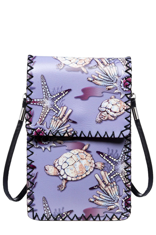 Ole - Sealife Printed Crossbody HB0580 - NO.185PU