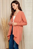 Shopin LA - SG21025. - WOMEN BASIC NATURAL AND SOFT DRAPE CARDIGAN