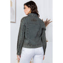 Young Threads - Western Women’s Long Sleeve Button Down Crop Denim Jacket