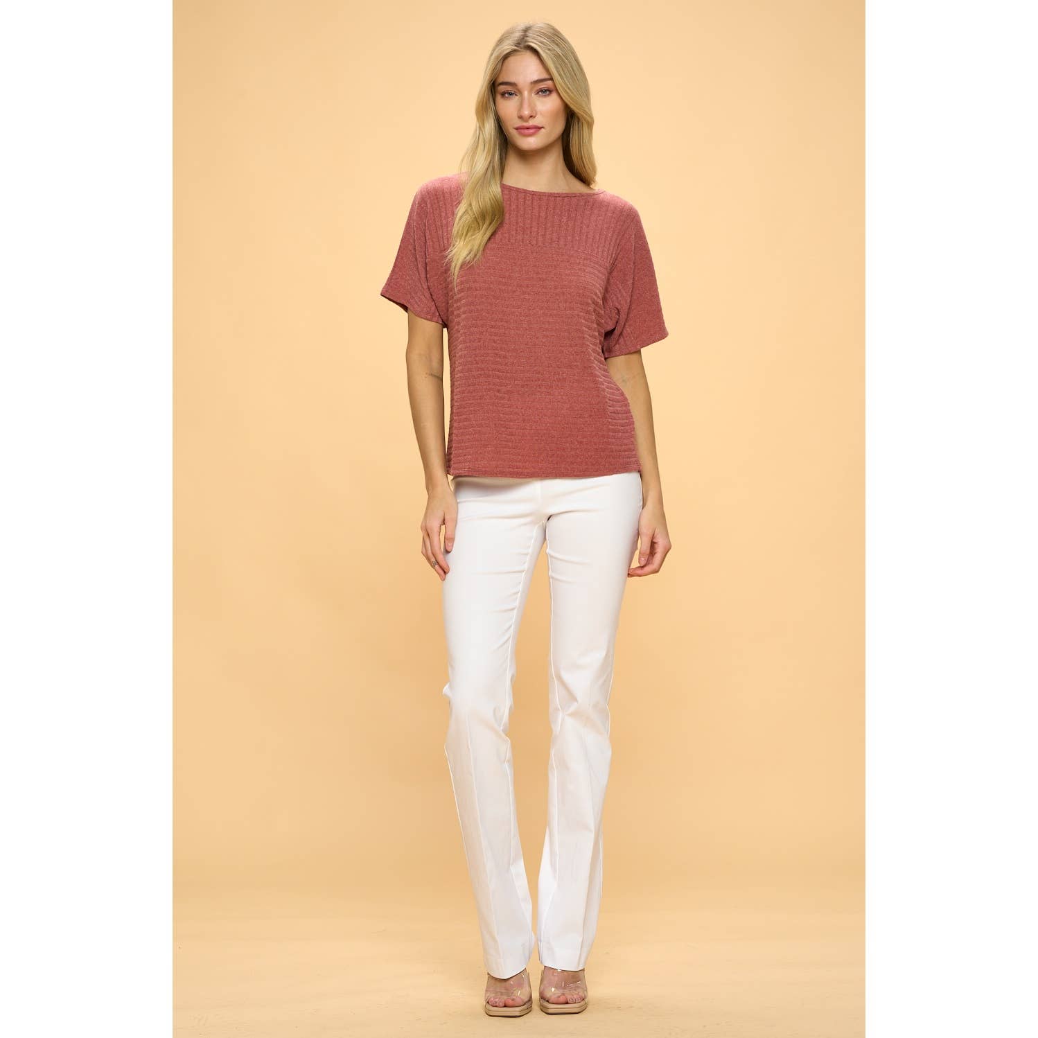 Perseption - VERTICAL YOKE CUFF DOLMAN KNIT SWEATER
