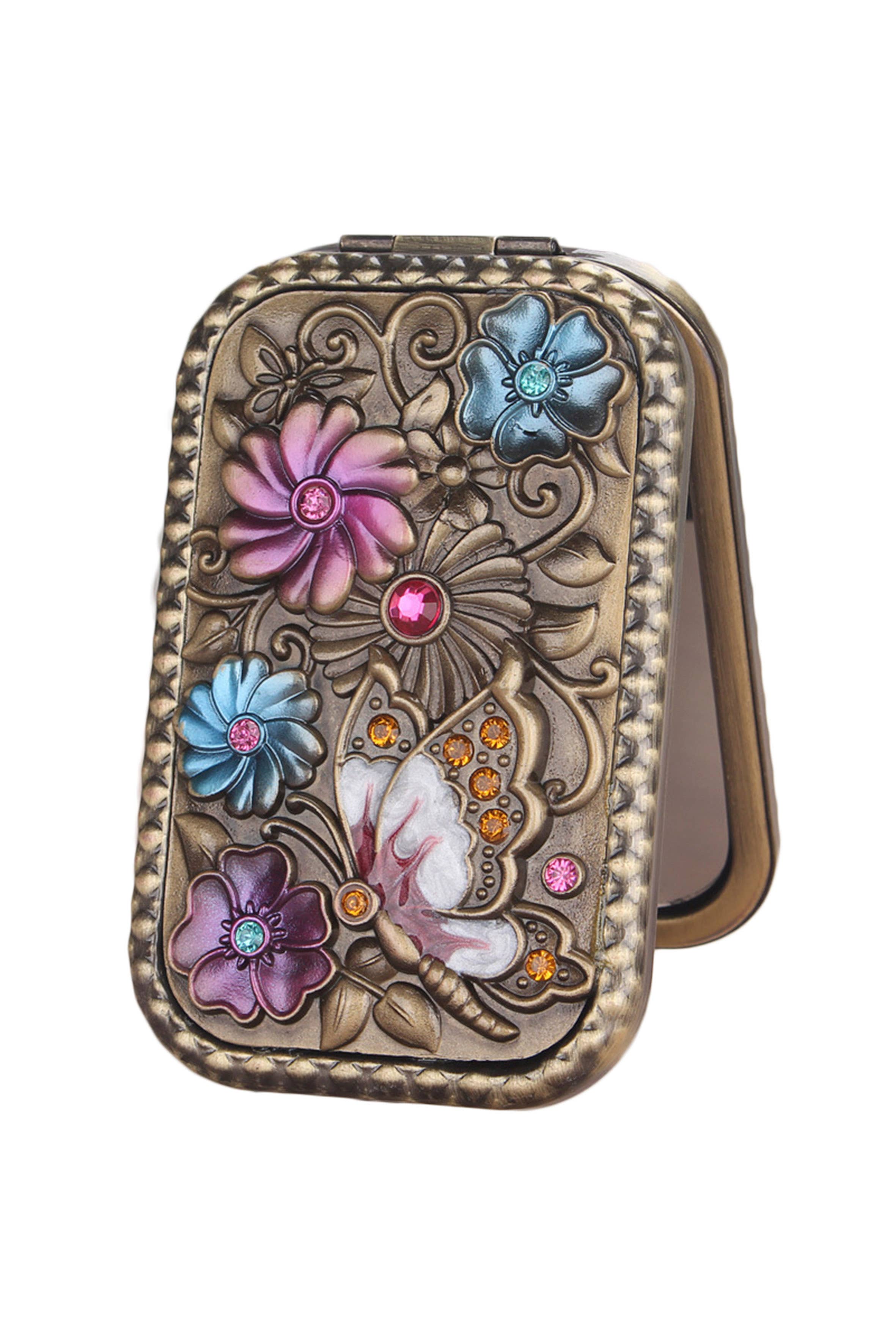 Ole - ZZZ Floral Butterfly Portable Fold Mirror M0418