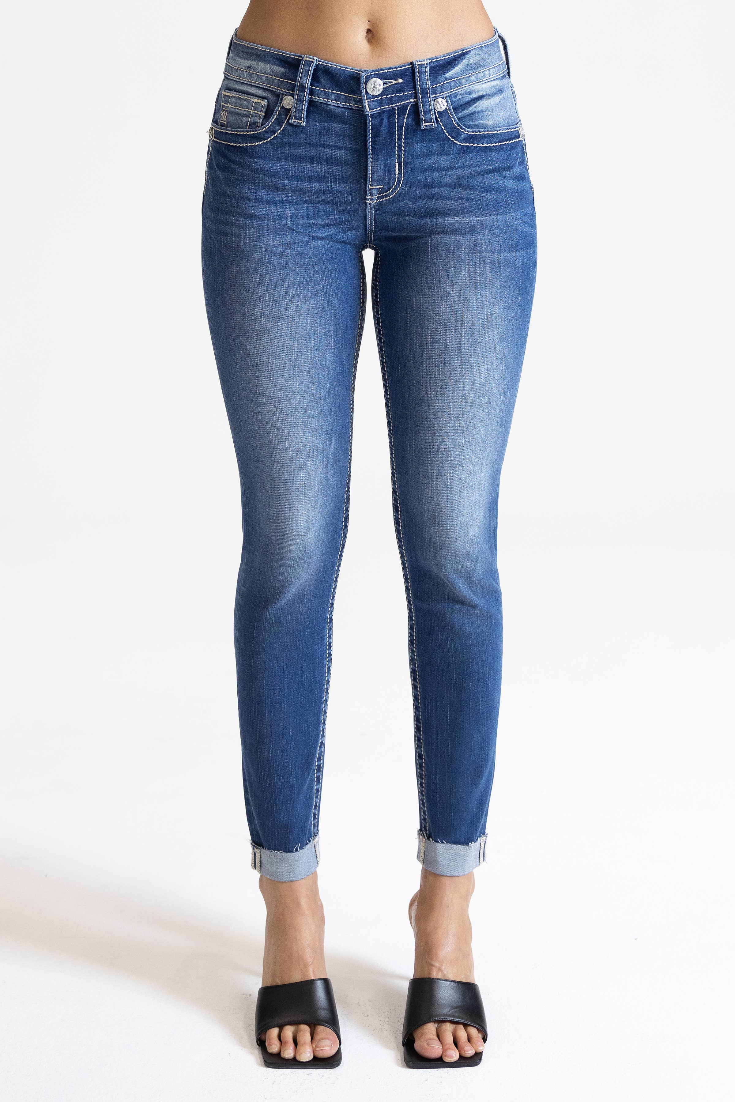 Miss Me - M3636AK98- midrise ankle skinny jeans