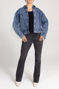 Miss Me - MJ0729L- NASHVILLE FRINGE DENIM JACKET
