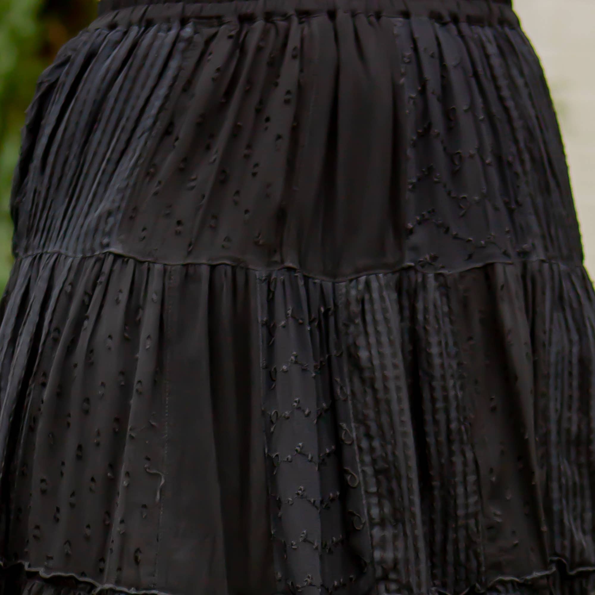 Young Threads - Western Women Mini Skirt - Multi Jacquard Pink Fabrics