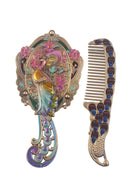 Ole - Small Size Peacock Mirror And Comb Set M0399