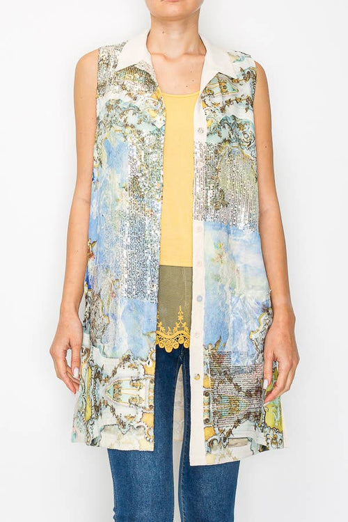 Origami Apparel ~  Lace and Crochet inspired - OLS-4756BG-RENASSIAN