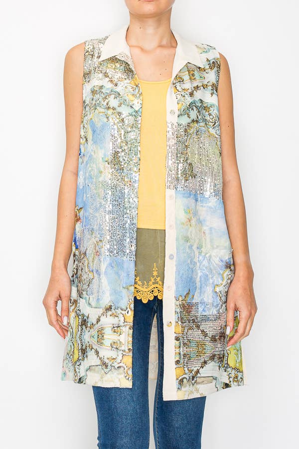 Origami Apparel ~  Lace and Crochet inspired - OLS-4756BG-RENASSIAN