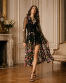 Adore - T417-B2 Embroidered Mesh Duster Jacket