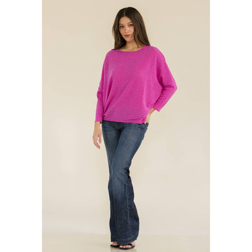 Perseption - OVERSIZE SCOOP NECK WIDE CUFF DOLMAN SWEATER