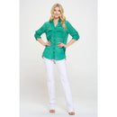 Perseption - FLAP POCKET BUTTON DOWN FRONT BOYFRIEND SHIRT