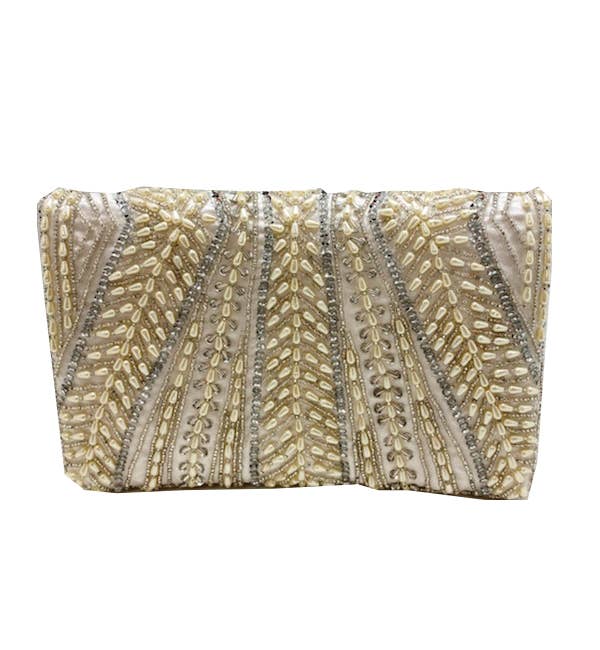 Ole - Scallop Embellished Clutch LAC-SS-463