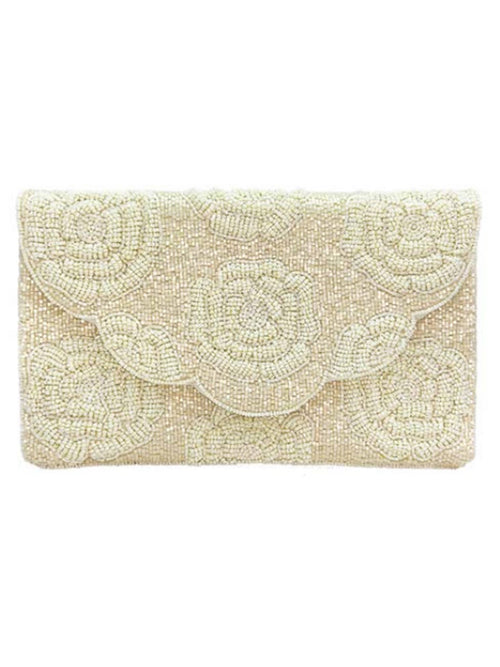 Ole - Rose Beaded Clutch LAC-SS-707