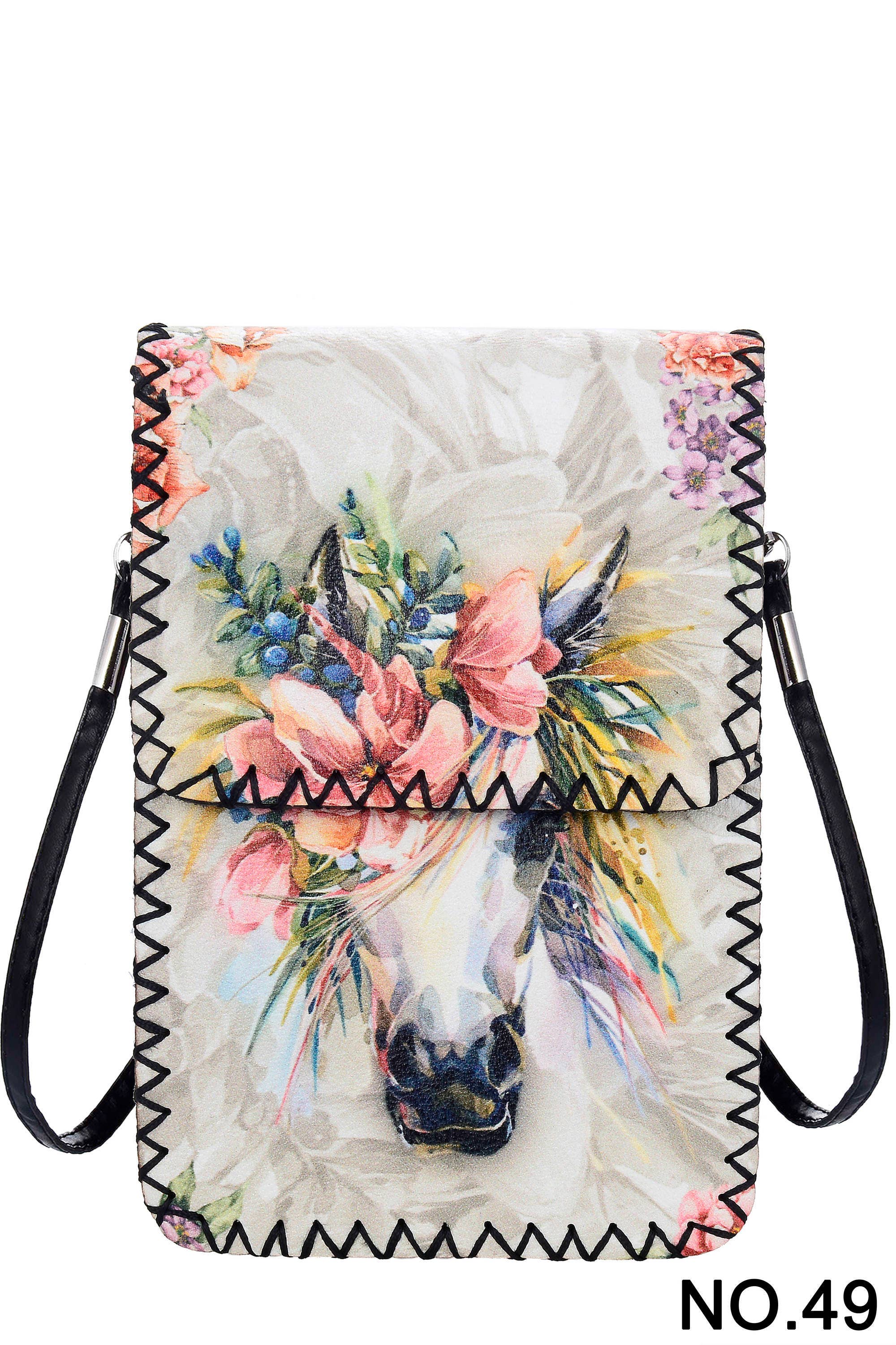 Ole - Floral Horse Print Crossbody HB0580 - NO.49