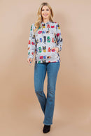 LA Soul - Colorful Cat Pullover Hoodie