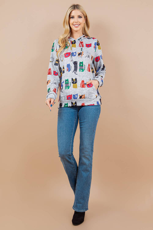 LA Soul - Colorful Cat Pullover Hoodie