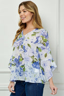 Winslow Collection - LAVENDER BLOSSOM RUFFLE TOP