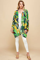 Shopin LA - SG21051P - PLUS SIZE DRAPPED MESH SUMMER MIDI KIMONO