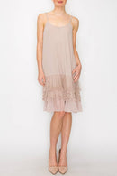 Origami Apparel ~  Lace and Crochet inspired - OLS-4672 TAUPE