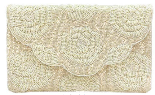 Ole - Rose Beaded Clutch LAC-SS-707
