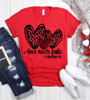 House Of Rodan - Love Never Fails - Valentine's Day Sweet Love T-Shirt