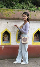 Earth Divas - Hemp, Cotton Shoulder Crossbody Bag Front Flap