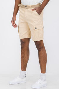 Men's Classic Cargo Shorts Perfect for Special Outings or Everyday Wear  Weiv Mens Belted Cargo Shorts with Belt