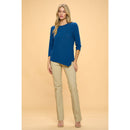 Perseption - SCOOP NECK BUTTON SHOULDER SWEATER