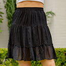 Young Threads - Western Women Mini Skirt - Multi Jacquard Pink Fabrics