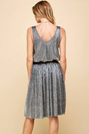 Shopin LA - SPT5228 - WOMEN METALLIC SHIMMER V NECK SLEEVELESS TOP