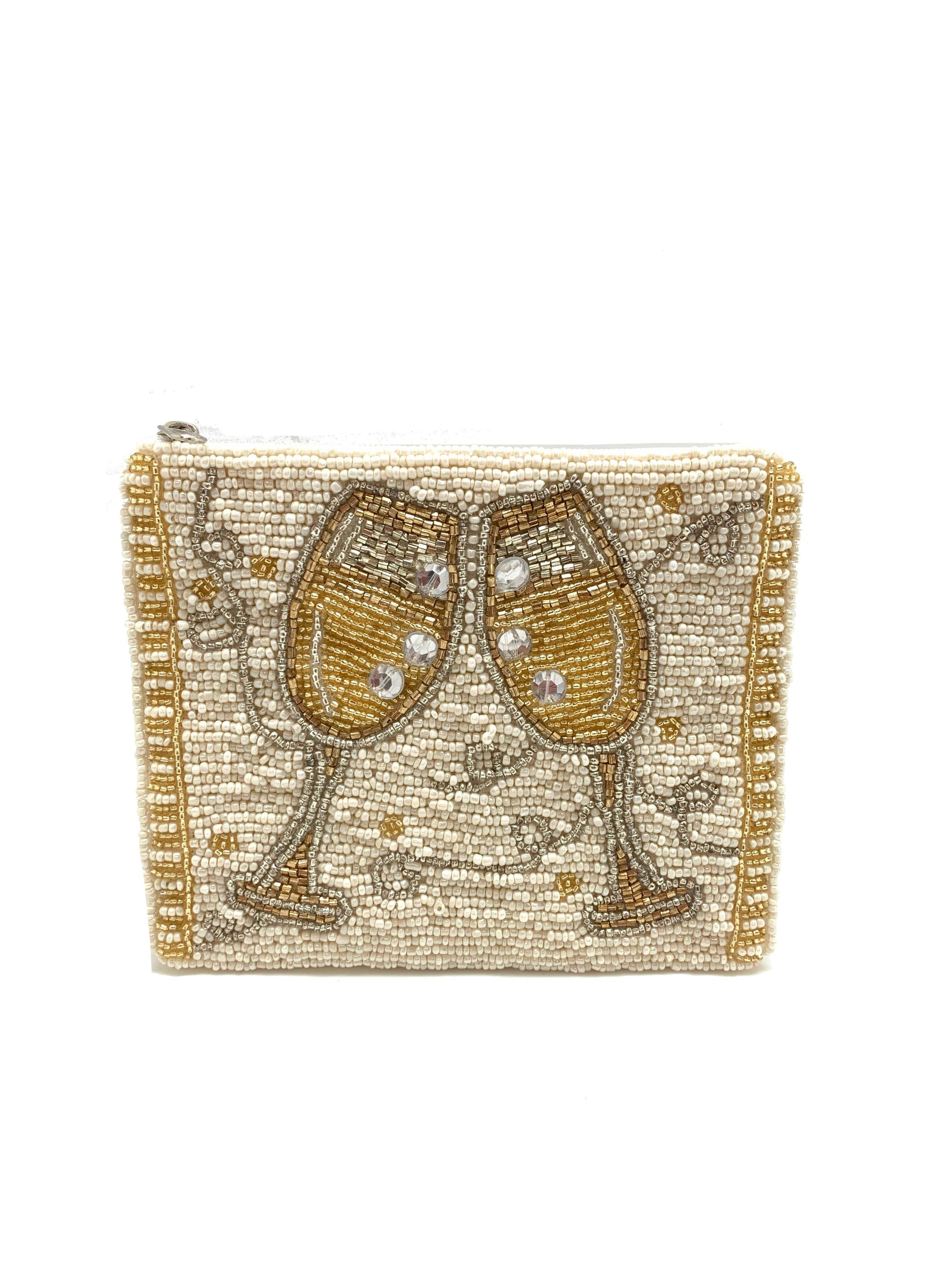 Ole - Wineglass Beaded Coin Purse LAC-CP-1011