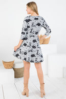 LA Soul - Crystal Cat Print Plus Size Winter Tunic Dress