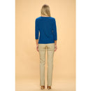 Perseption - SCOOP NECK BUTTON SHOULDER SWEATER